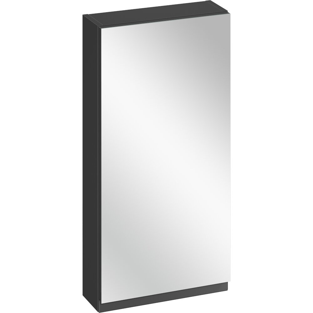 Dulap baie cu oglinda Cersanit Moduo, 40 x 14.4 x 80 cm, antracit