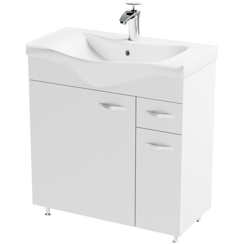 Set masca si lavoar Woodart Vera, 75 x 35 x 85 cm, transparent