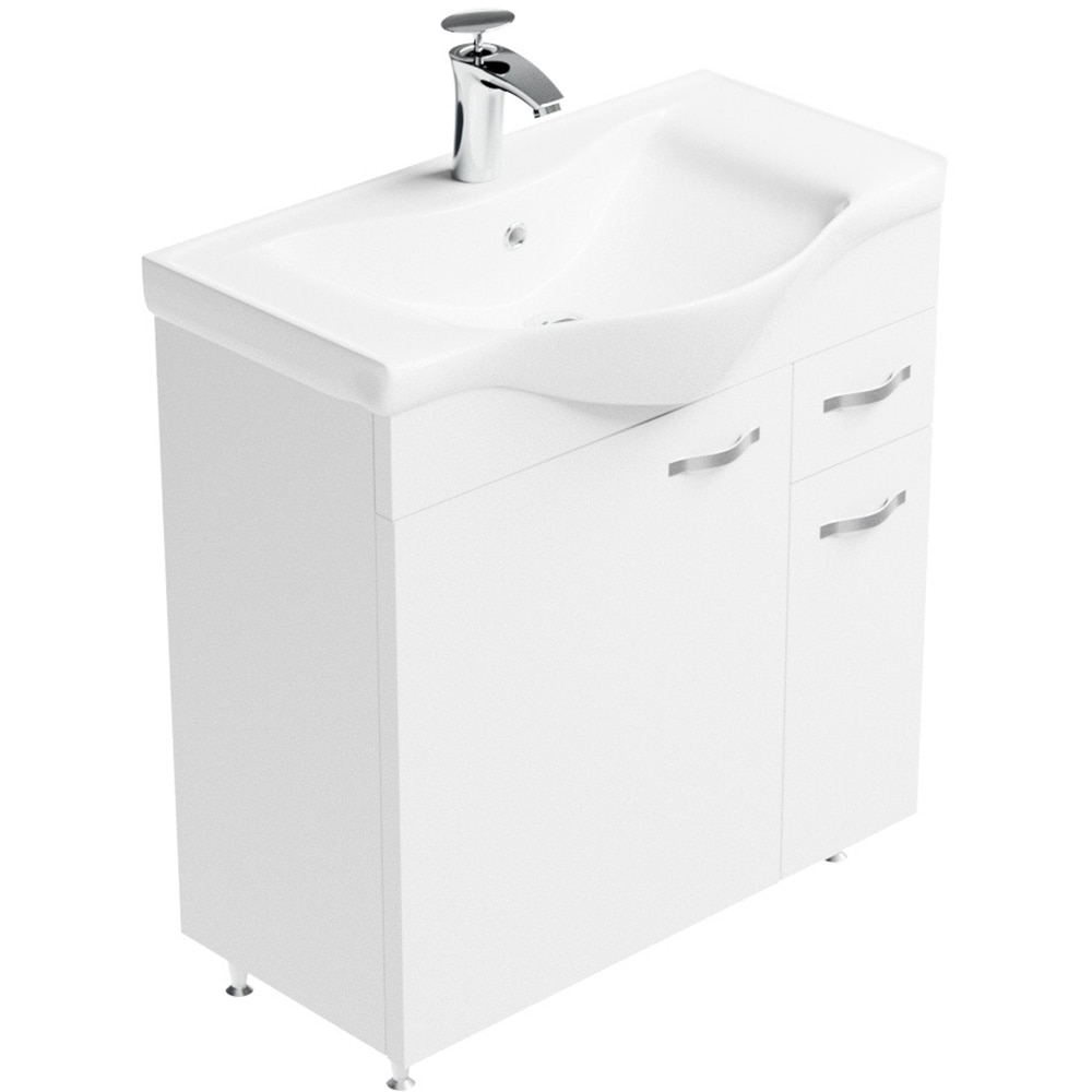 Set masca si lavoar Woodart Vera, 75 x 35 x 85 cm, transparent