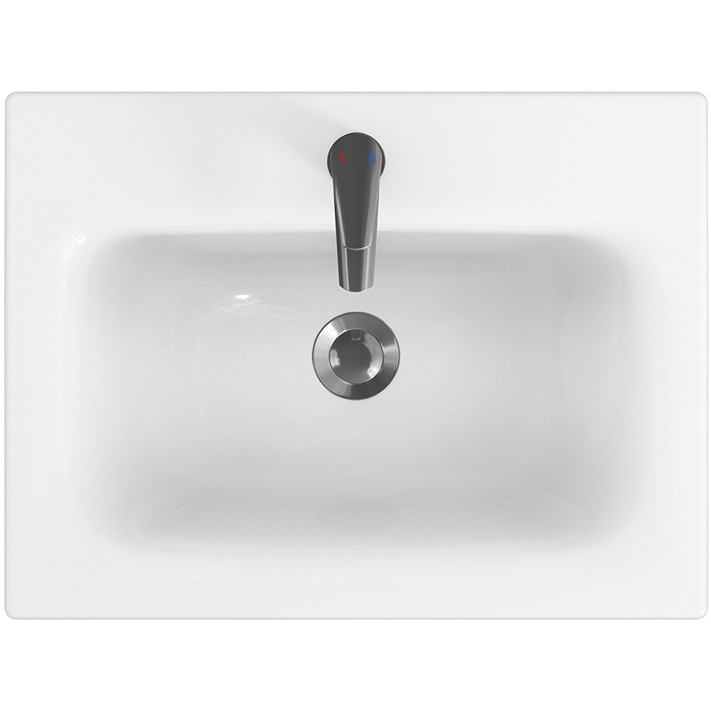 Set masca si lavoar Cersanit Moduo Slim, 60 x 37.5 x 57 cm, alb