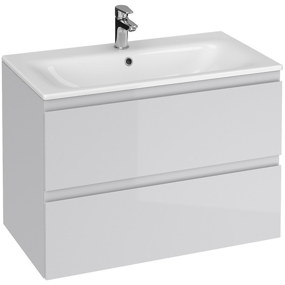 Set masca si lavoar Cersanit Moduo, 79.5 x 44.7 x 62 cm, gri