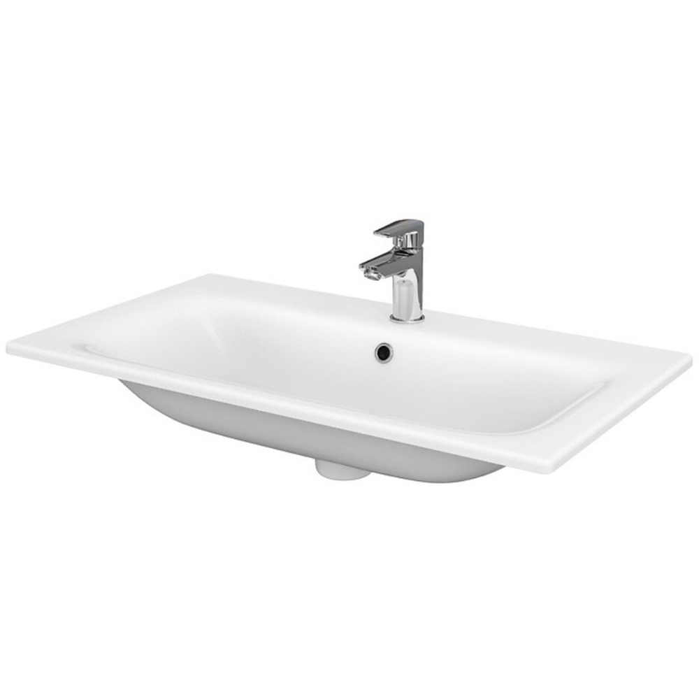 Set masca si lavoar Cersanit Moduo, 79.5 x 44.7 x 62 cm, gri