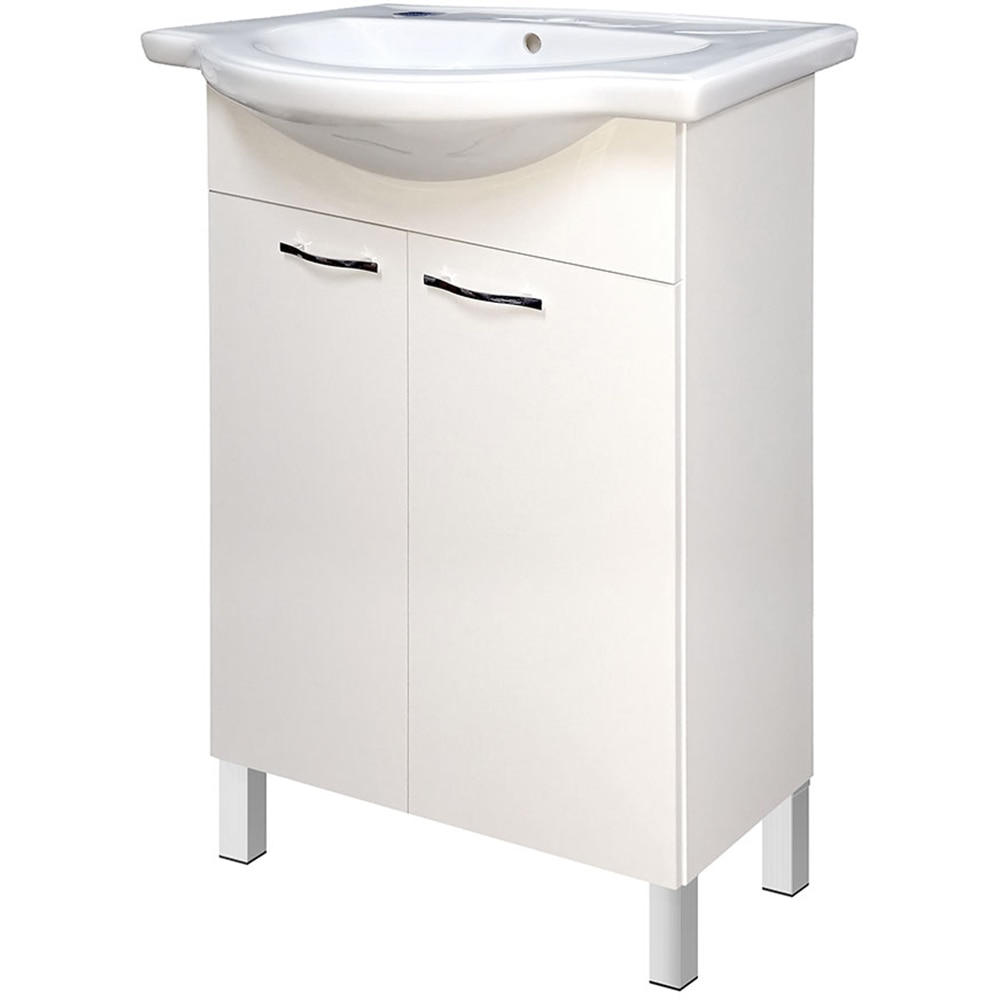 Set masca si lavoar Cersanit Sati Emilia, 59.4 x 35.6 x 79.4 cm, alb