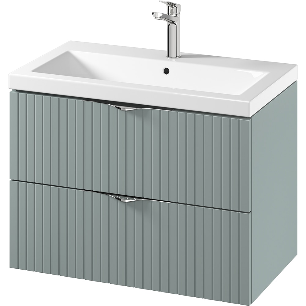 Set masca si lavoar Cersanit Tirso Casmir, 79.4 x 44.7 x 57.2 cm, verde fiord