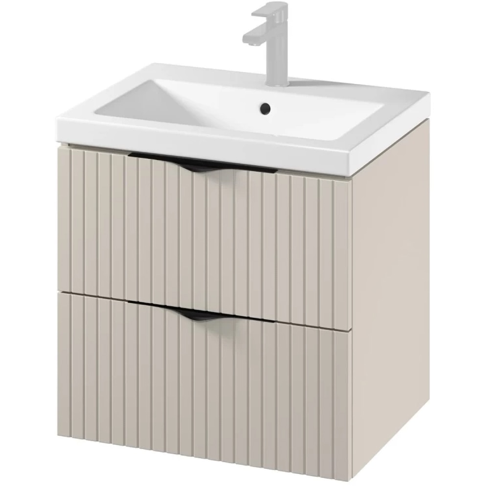 Set masca si lavoar Cersanit Tirso Casmir, 59.4 x 44.6 x 57.2 cm, bej