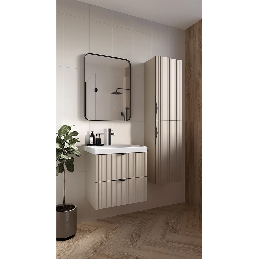 Set masca si lavoar Cersanit Tirso Casmir, 59.4 x 44.6 x 57.2 cm, bej