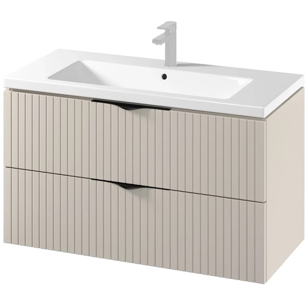 Set masca si lavoar Cersanit Tirso Casmir, 99.4 x 44.6 x 57.2 cm, bej