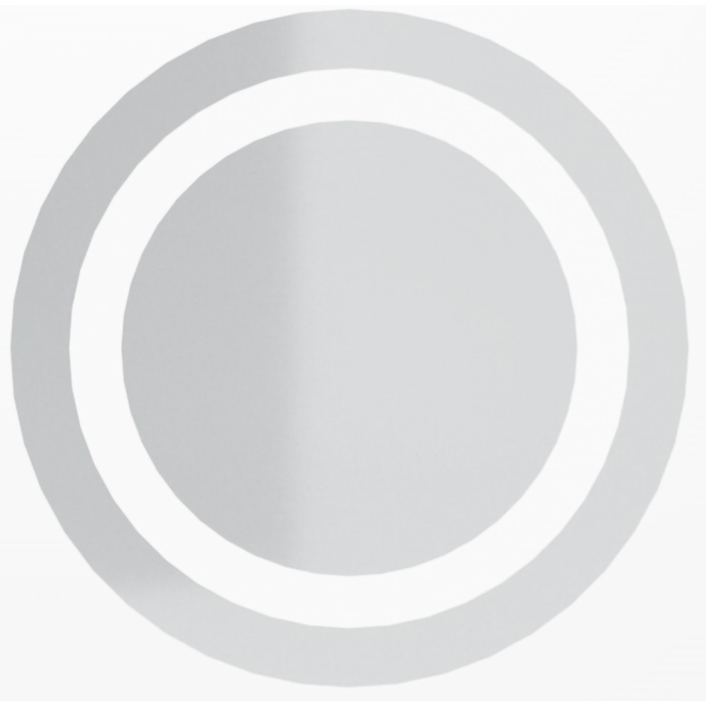 Oglinda baie Woodart 18012, 60 x 2 x 60 cm, Iluminare LED, transparent