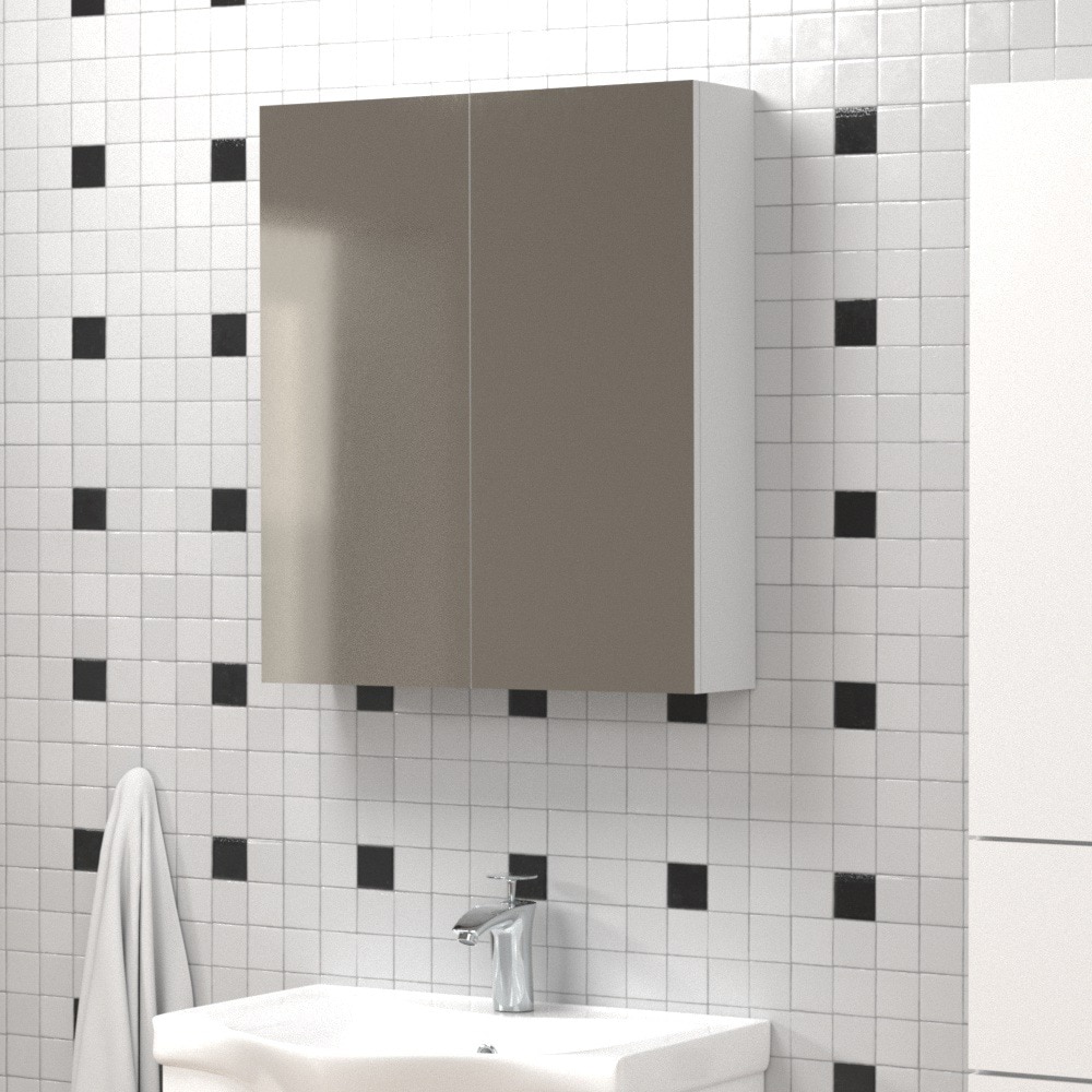 Oglinda baie Woodart Milano, 60 x 15 x 70 cm, transparent