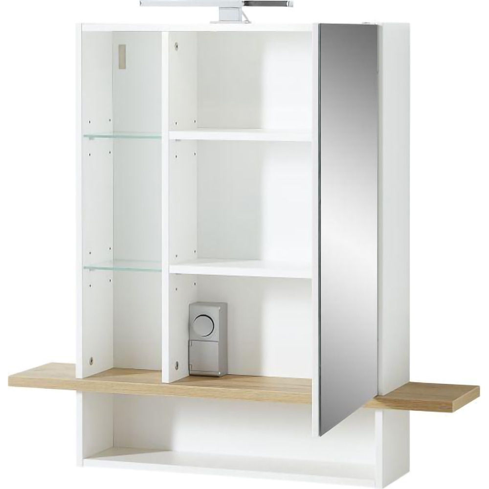 Oglinda baie Woodart Amasra, 60 x 15 x 70 cm, transparent