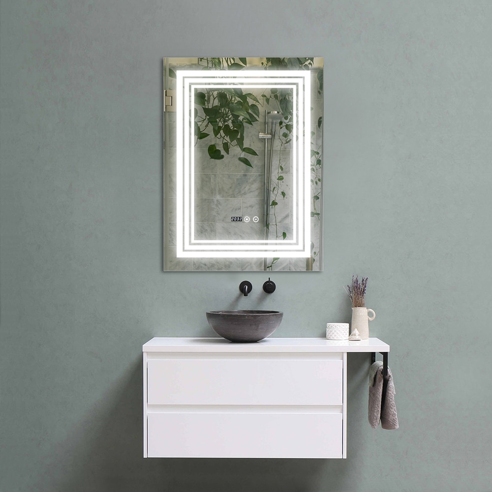 Oglinda baie Elves 801373, 60 x 3 x 80 cm, iluminare LED, senzor touch