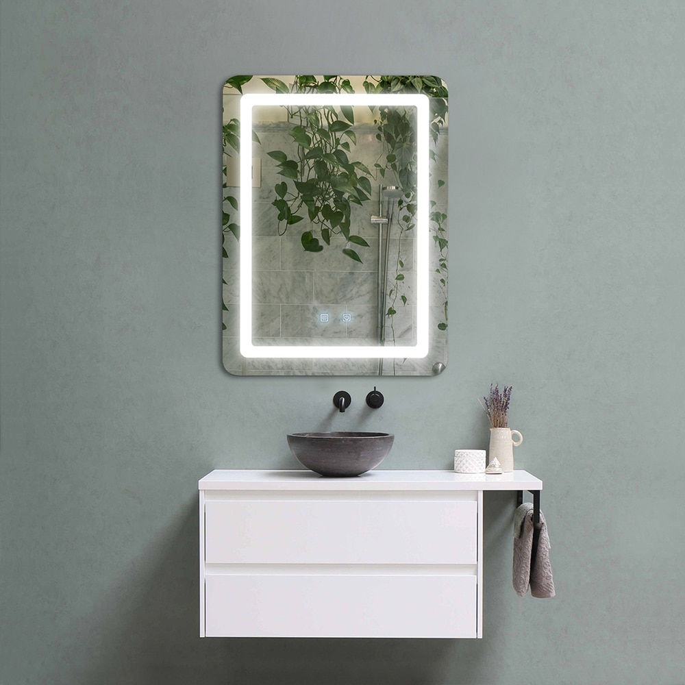 Oglinda baie Elves 8092, 60 x 3 x 80 cm, iluminare LED, senzor touch