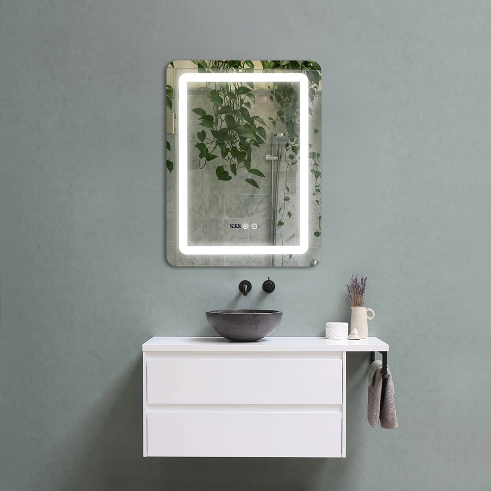 Oglinda baie Elves 8093, 60 x 3 x 80 cm, iluminare LED, senzor touch