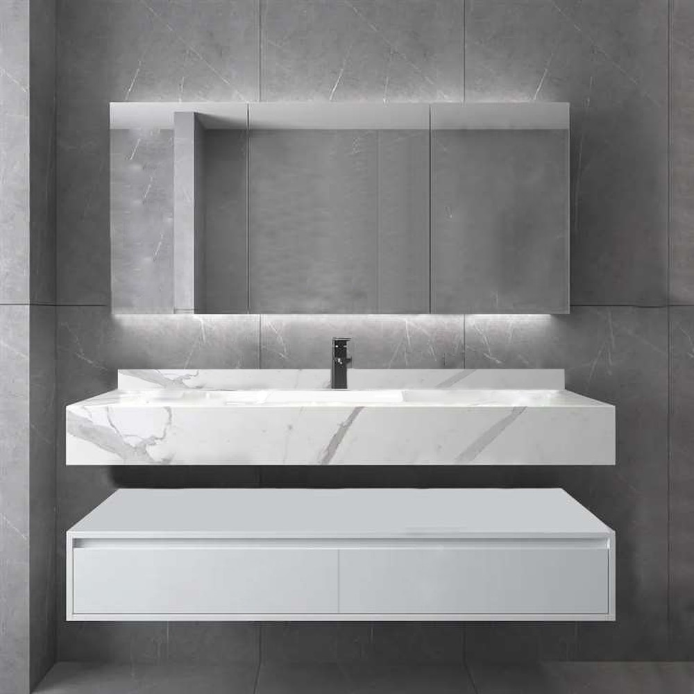 Set mobilier baie SANDONNA Nova, 100 x 50 x 15 cm, alb