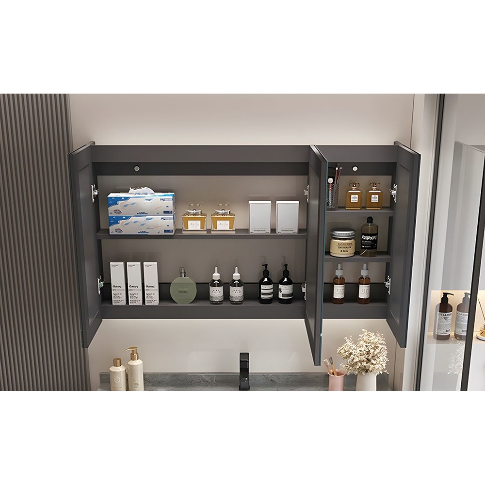 Set mobilier baie SANDONNA Nova, 100 x 50 x 15 cm, negru