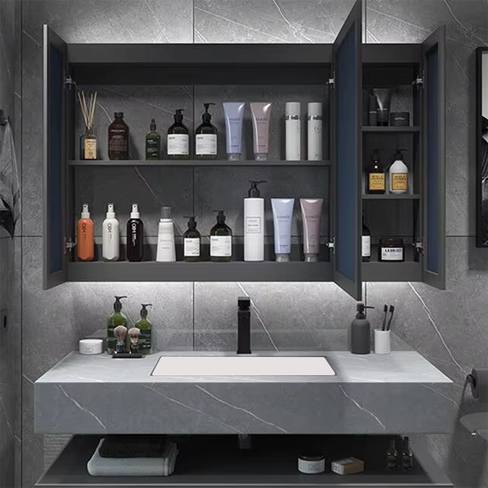 Set mobilier baie SANDONNA Nova, 60 x 50 x 15 cm, gri