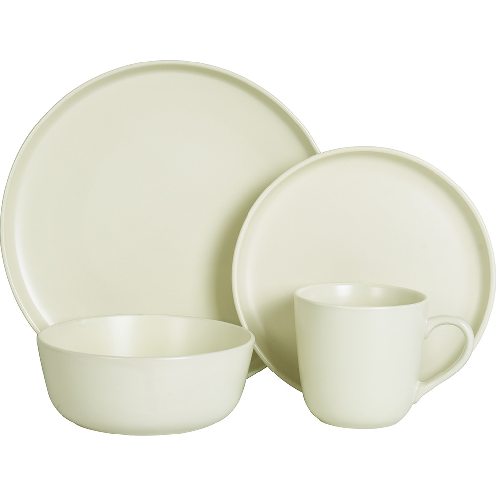 Set de masa MYRIA MC4039, 16 piese, ceramica, crem