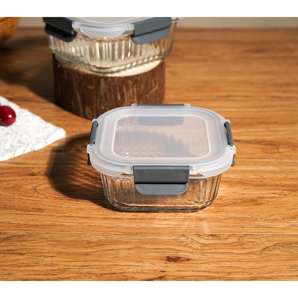 Set caserole MYRIA MC4059, 3 piese, 0.31 - 0.8l, sticla, transparent