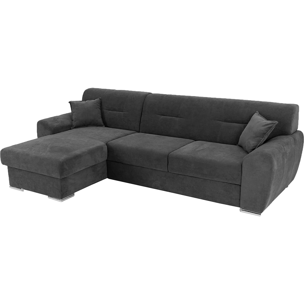 Coltar extensibil pe dreapta Astoria, 3 locuri, lada depozitare, 281 x 85 x 168 cm, gri inchis