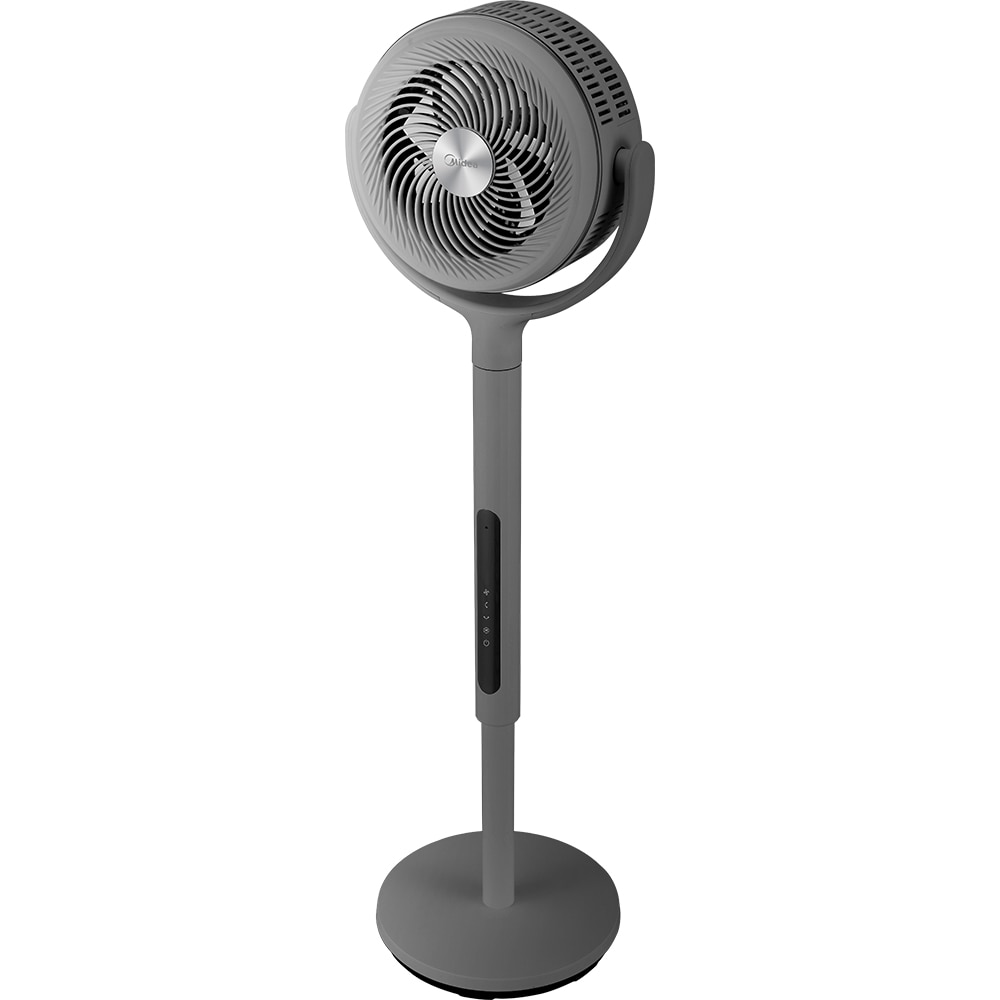 Ventilator cu picior CIRCULAR MIDEA MCF25GRB, 17 cm diametru, silentios, sistem Dual Blades Combo, 10 trepte de viteza, 18W, gri