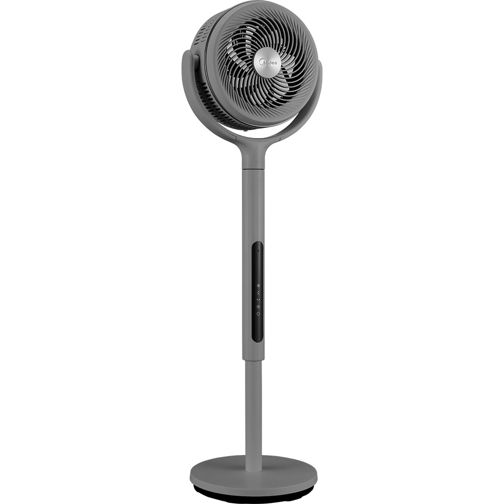 Ventilator cu picior CIRCULAR MIDEA MCF25GRB, 17 cm diametru, silentios, sistem Dual Blades Combo, 10 trepte de viteza, 18W, gri