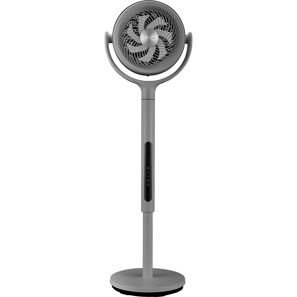 Ventilator cu picior CIRCULAR MIDEA MCF25GRB, 17 cm diametru, silentios, sistem Dual Blades Combo, 10 trepte de viteza, 18W, gri