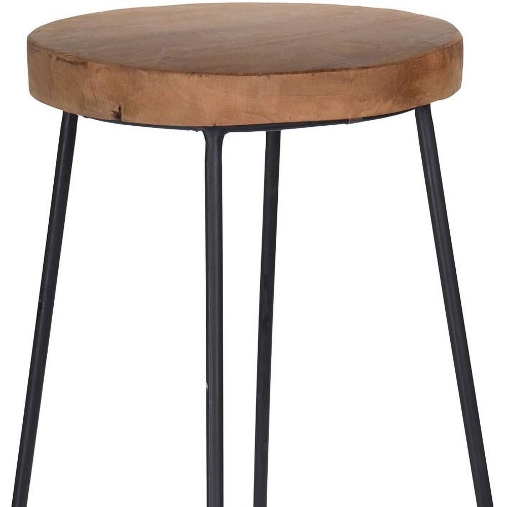 Scaun bar J11301220, 40 x 40 x 79 cm, maro inchis