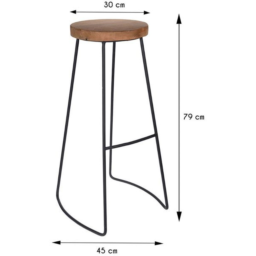 Scaun bar J11301220, 40 x 40 x 79 cm, maro inchis
