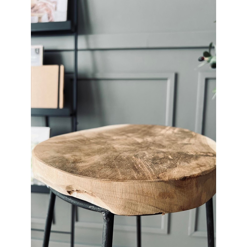 Scaun bar J11301220, 40 x 40 x 79 cm, maro inchis