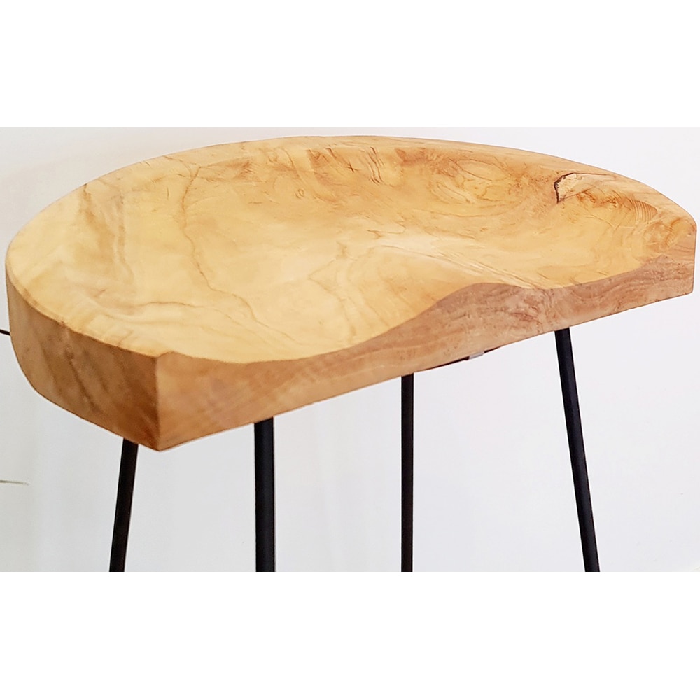 Scaun bar J11302260, 40 x 32 x 79 cm, maro deschis