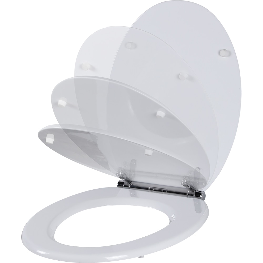 Capac WC GOODHOME Pilica MD328UK01, inchidere lenta, duroplast, alb