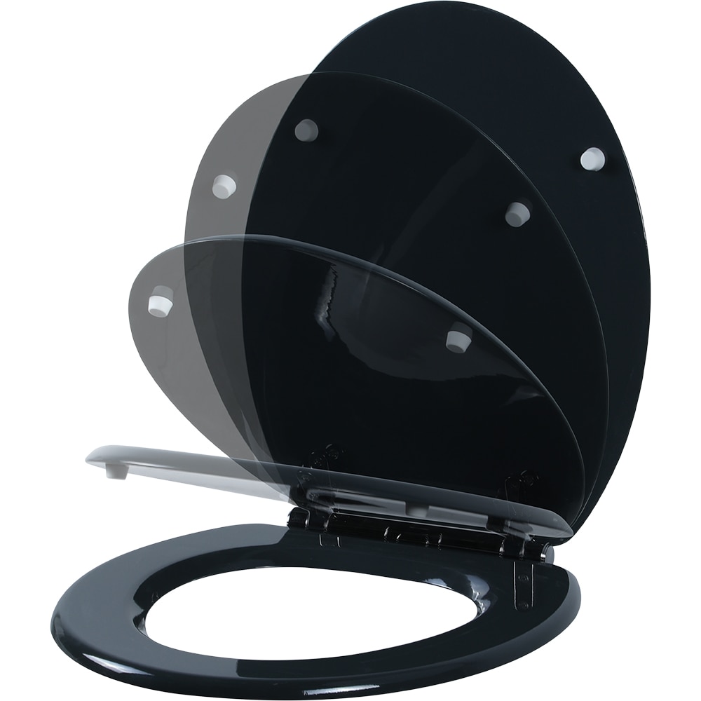 Capac WC GOODHOME Pilica MD328UK02, inchidere lenta, duroplast, gri