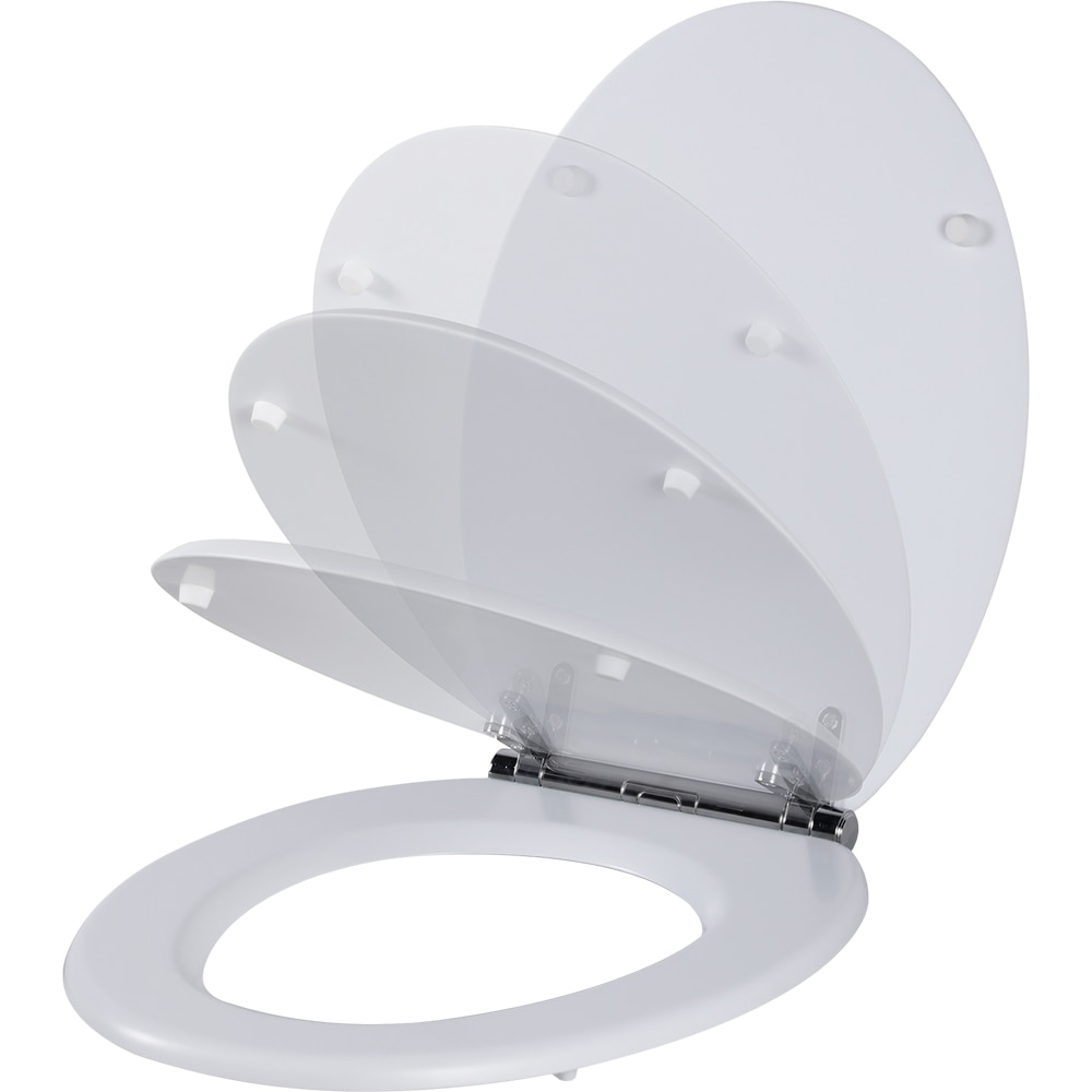 Capac WC GOODHOME Pilica MD328UK04, inchidere lenta, duroplast, alb