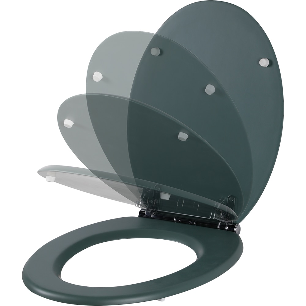 Capac WC GOODHOME Pilica MD328UK06, inchidere lenta, duroplast, verde
