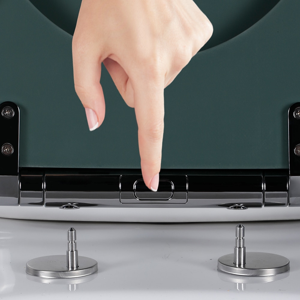 Capac WC GOODHOME Pilica MD328UK06, inchidere lenta, duroplast, verde