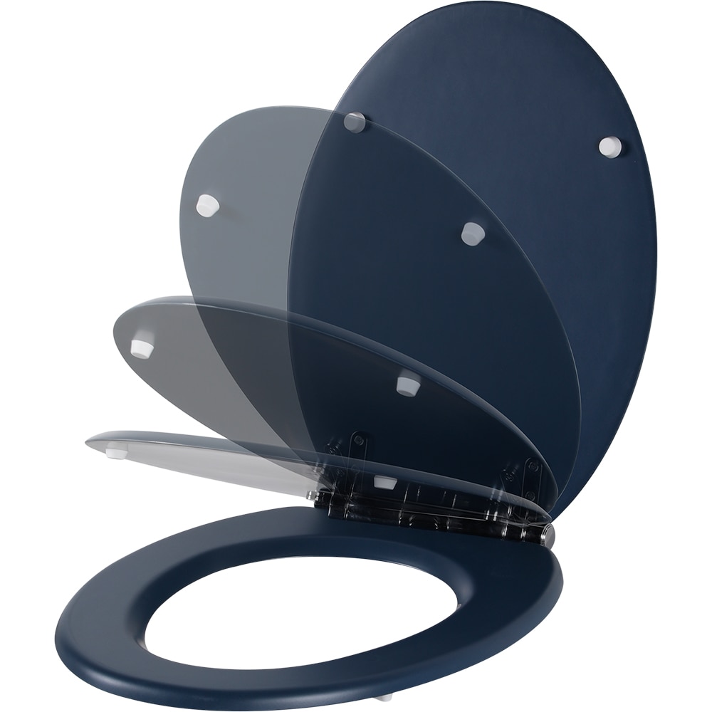 Capac WC GOODHOME Pilica MD328UK07, inchidere lenta, duroplast, albastru