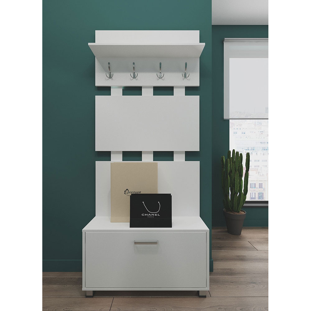 Pantofar Alexa, alb, 90 x 28.5 x 49.7 cm