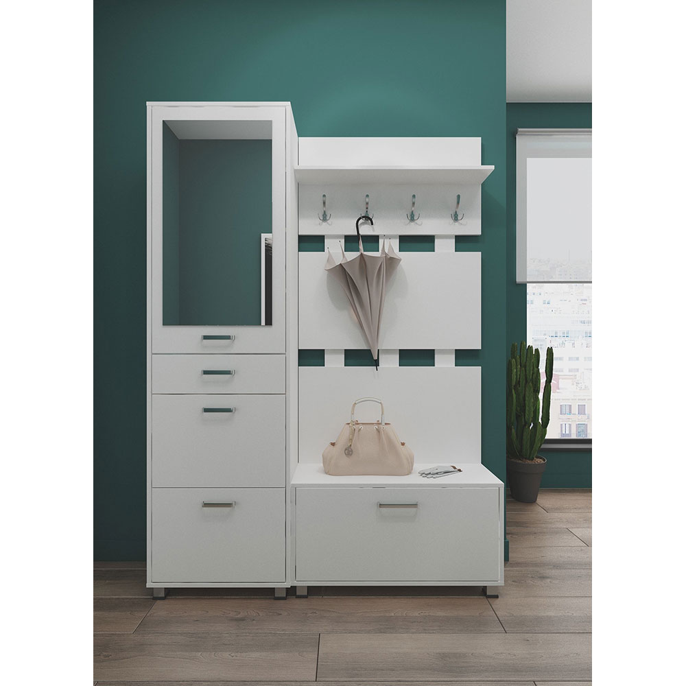 Pantofar Alexa, alb, 90 x 28.5 x 49.7 cm