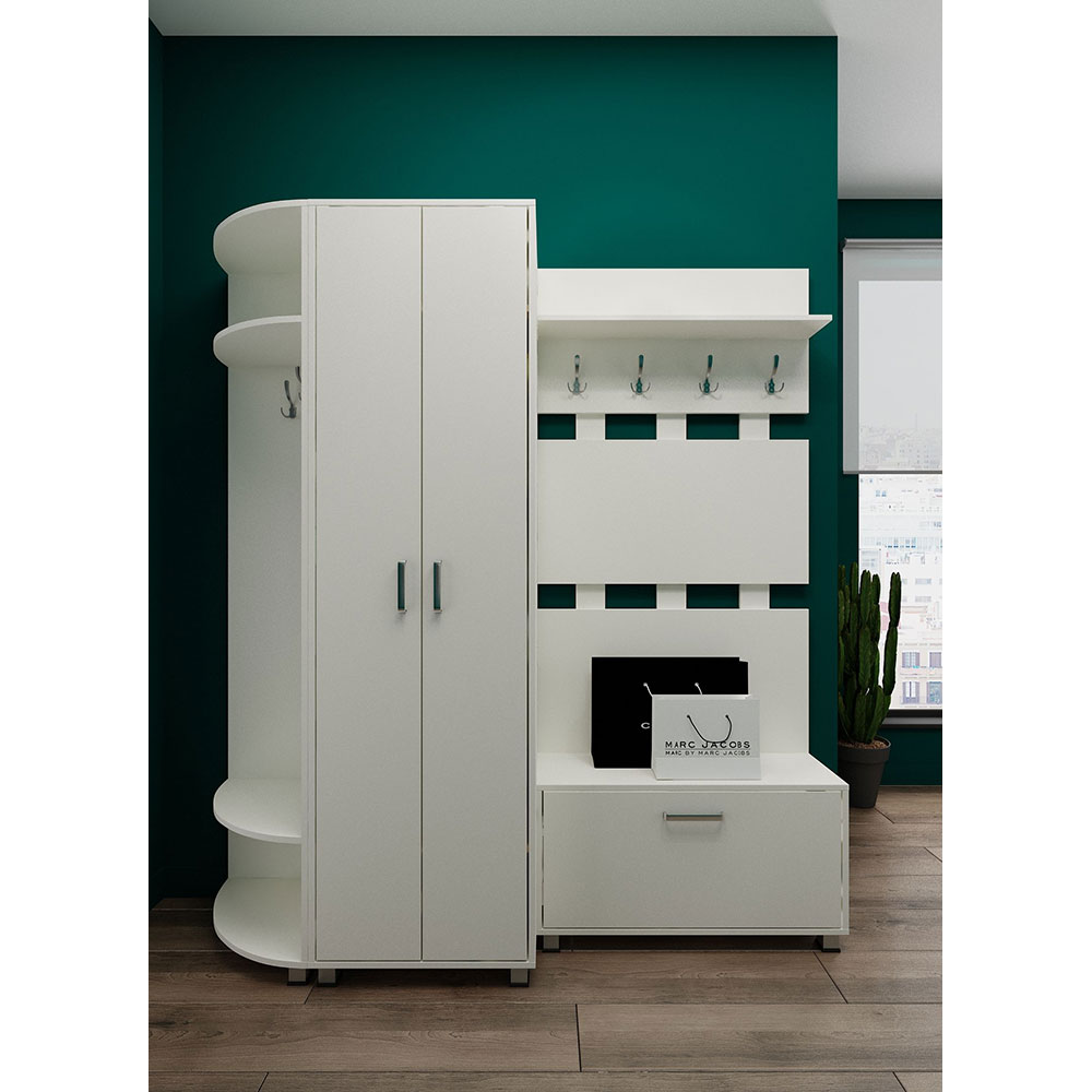 Pantofar Alexa, alb, 90 x 28.5 x 49.7 cm