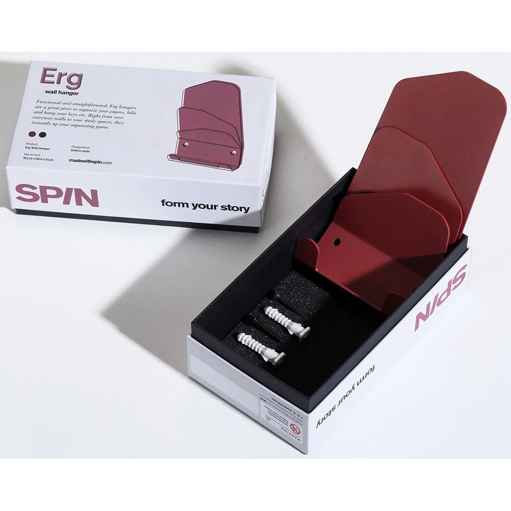 Cuier perete Erg, 17.5 cm, rosu