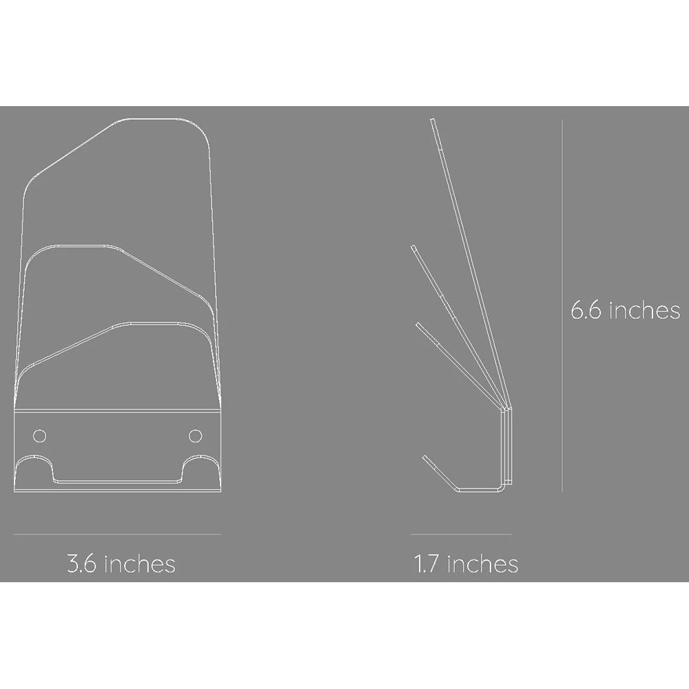 Cuier perete Erg, 17.5 cm, rosu