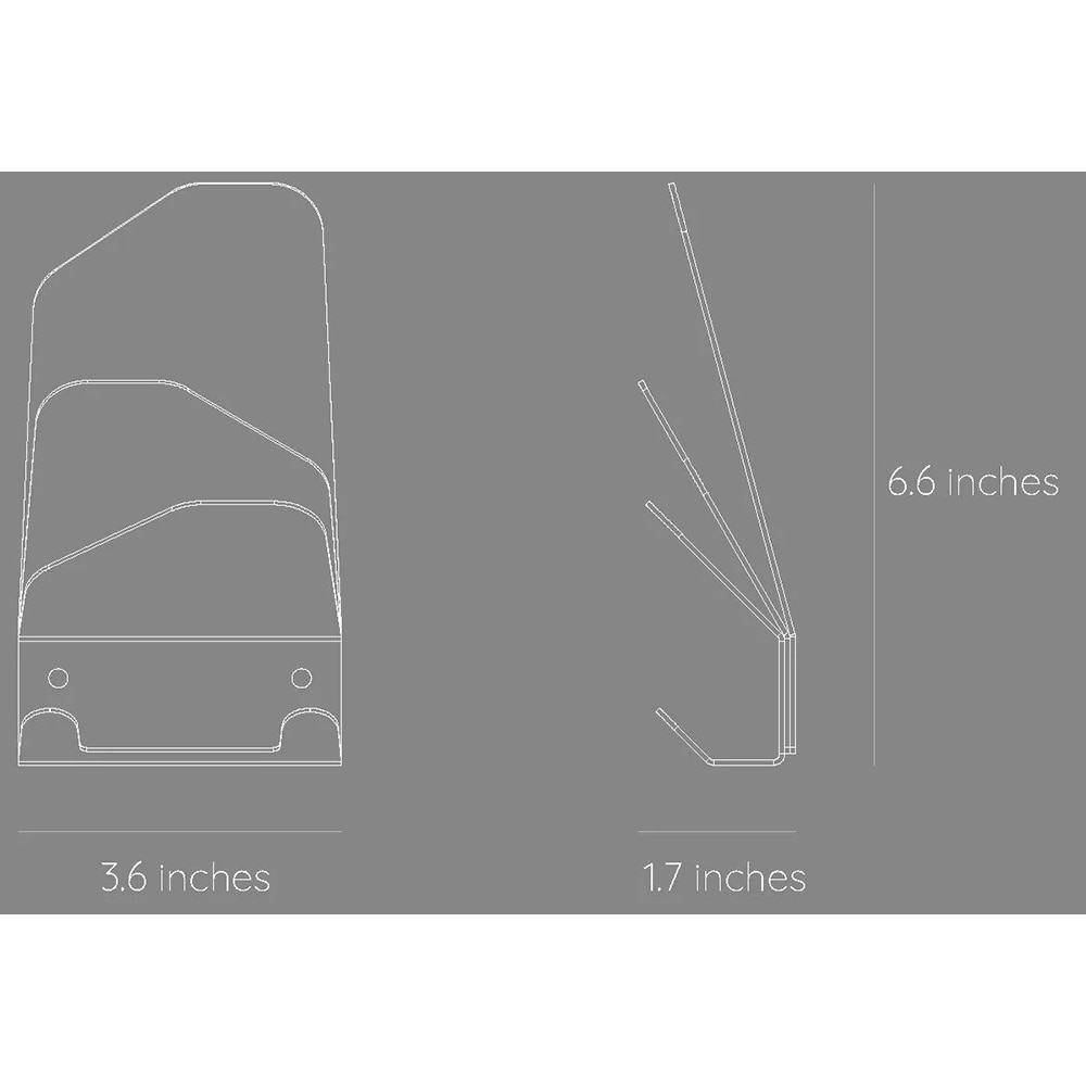 Cuier perete Erg, 17.5 cm, negru