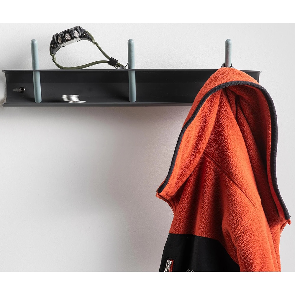 Cuier perete Jaw, 38 cm, gri inchis