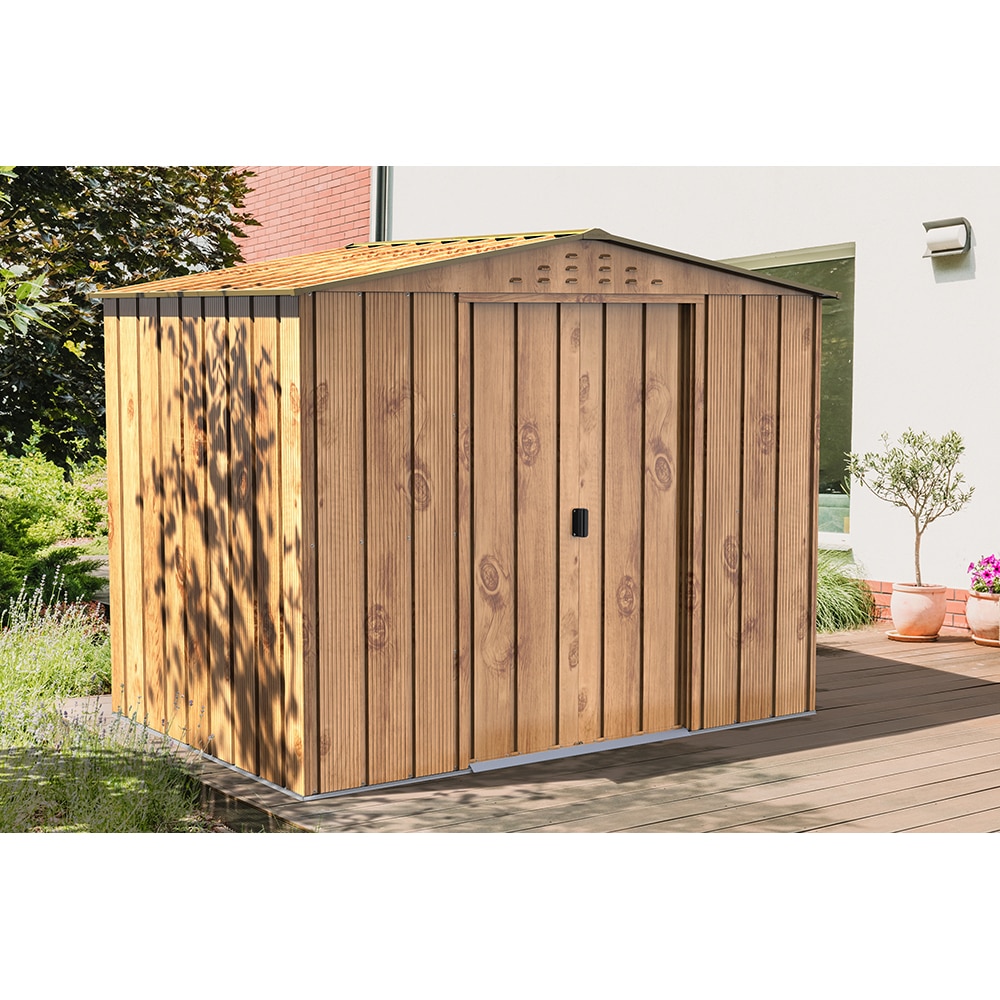 Casuta gradina DURAMAX Top 8X6, otel, 261.6 x 183 x 204.5 cm, maro