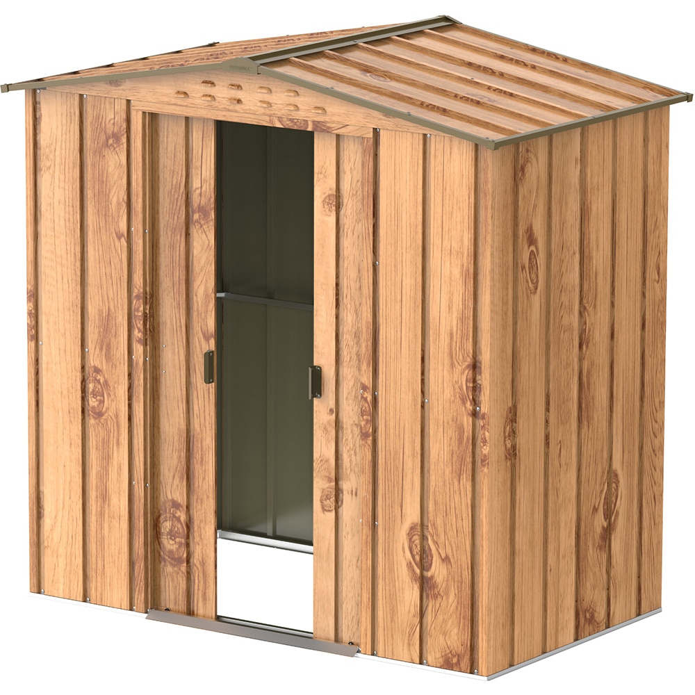 Casuta gradina DURAMAX Top 6X4, otel, 201.4 x 123 x 199.4 cm, maro