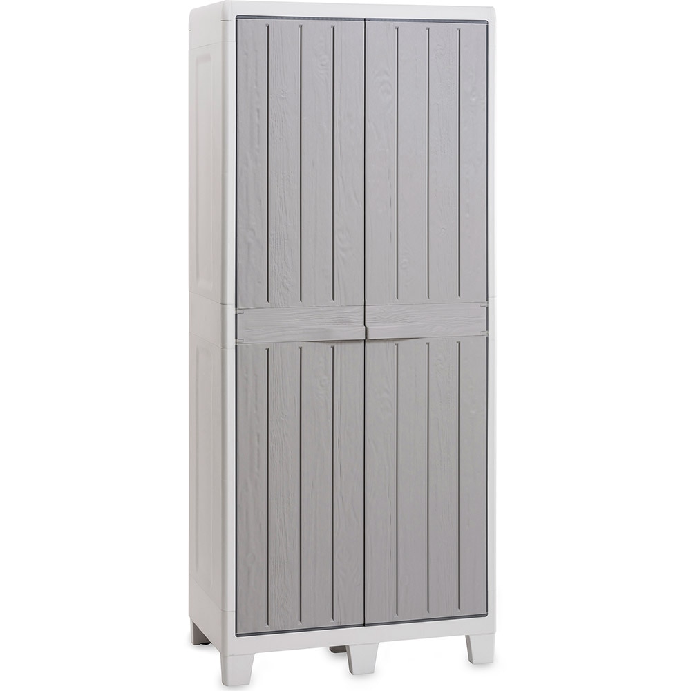 Dulap depozitare gradina TOOMAX Florida XL, polipropilena, 78 x 46 x 182 cm, gri