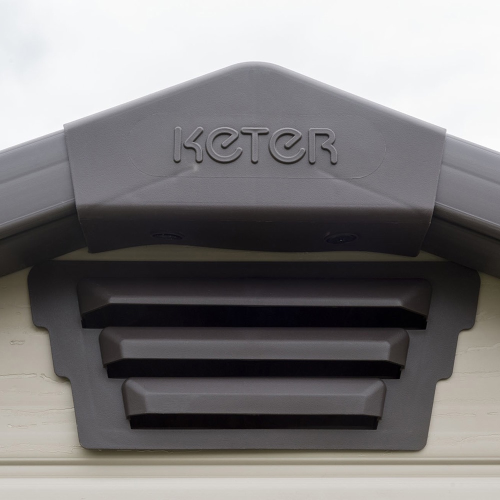 Casuta gradina KETER Manor 6x8, plastic, 236.8 x 185.8 x 227 cm, bej