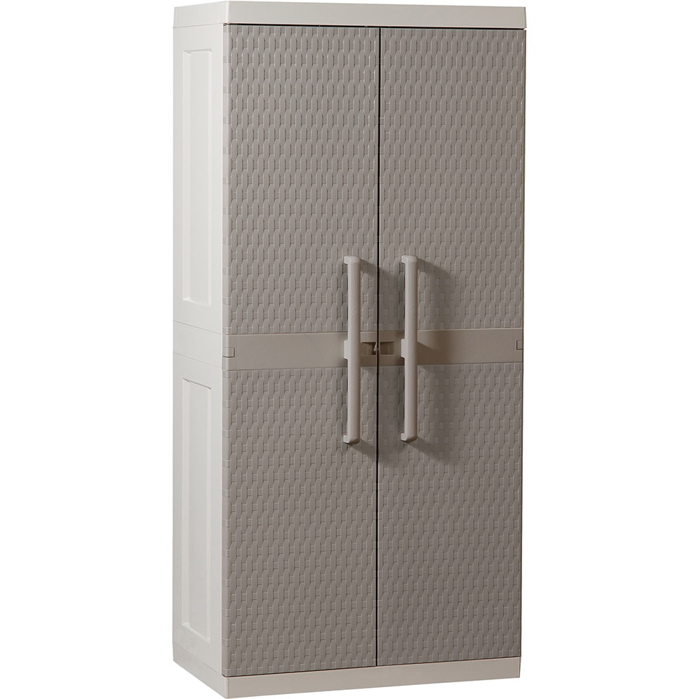 Dulap depozitare gradina TOOMAX Mega, polipropilena, 89 x 54 x 190 cm, gri