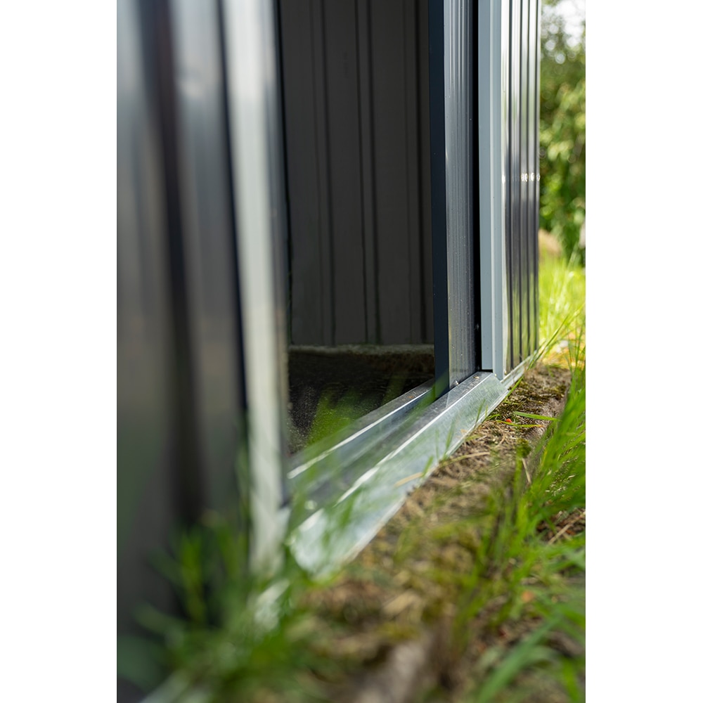 Casuta gradina PERGART Dresden II 86, metal, 174 x 236 x 206 cm, negru-gri