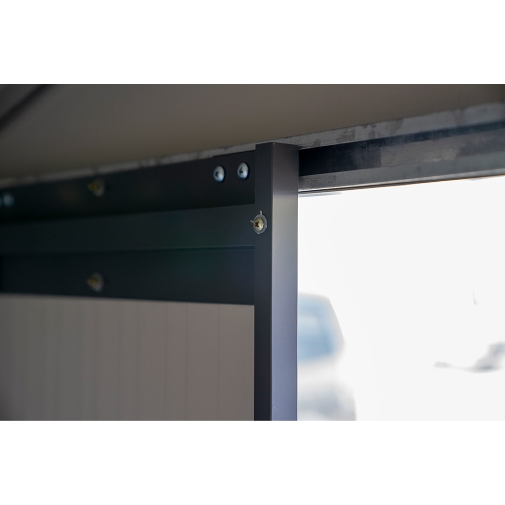 Casuta gradina PERGART Dresden II 86, metal, 174 x 236 x 206 cm, negru-gri